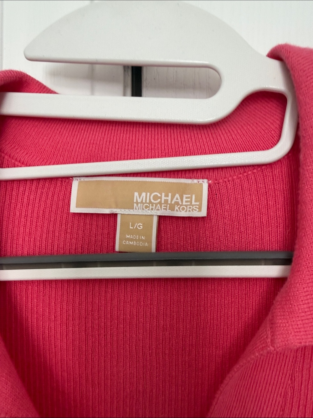 Michael Kors Hot Pink Ribbed Knit Button Cardigan - Picture 2 of 2
